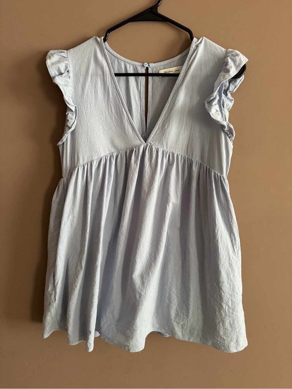 Mustard Seed Ruffled Flutter Sleeve Romper